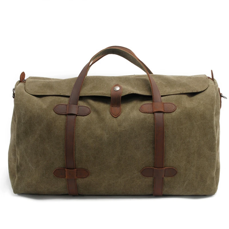 Bolso de lona militar Vintage de gran tamaño para hombre, bolsa de lona de gran capacidad, bolso de hombro, bolso de equipaje, para fin de semana,