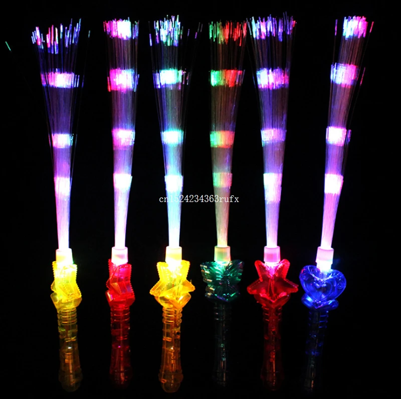 

50pcs 41cm Led Flashing Stick Toy Colorful Sticks Light Magic Wands Stick Toys Glow by Fiber Optic Concert Props