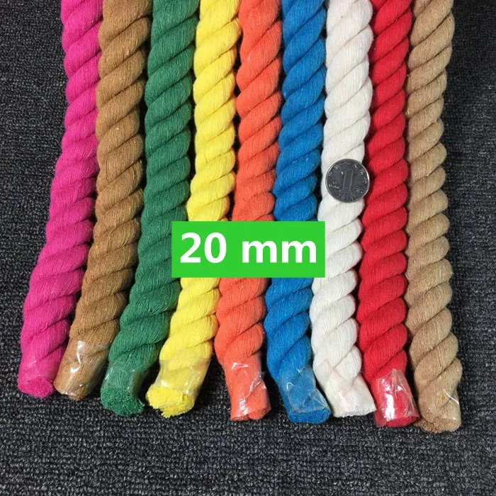 20mm cotton string handmade diy accessories three color rope twisted rope made of pure cotton twist decoration design thick rope