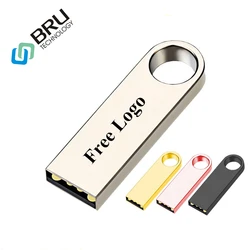 Usb Flash Drive regalo personalizzato Mini Pen drive in metallo 128gb 2gb 4gb 8gb 16gb 32gb 64gb chiavetta usb incidere testo stampa Logo Pendrive