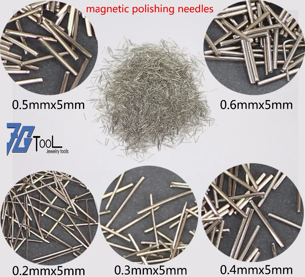 1000g Stainless Steel 304 Magnetic Polishing Needles/Pins for Magnetic Tumbler Polishers Dia 0.2/0.3/0.4/0.5/0.6/0.7/0.8MM