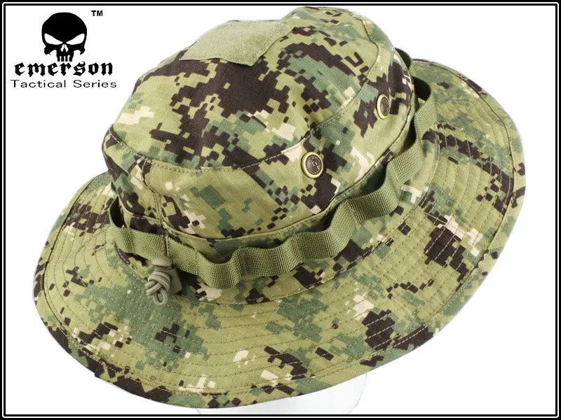 EMERSON Boonie sombrero táctico Woodland Marpat, tela de rejilla antiarañazos, sombrero de camuflaje AOR2, gorra de caza EM8740