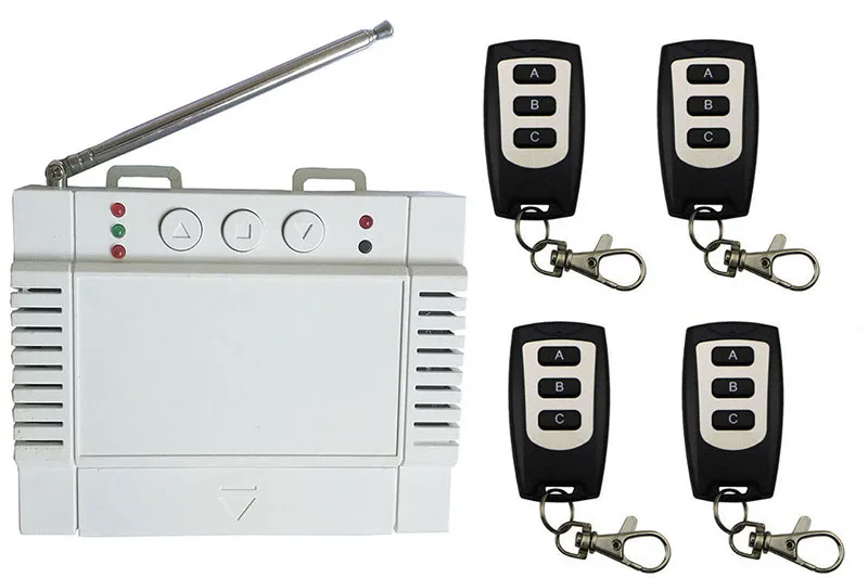 

AC220V 250V 380V 2CH 2 CH 40A relay RF Wireless Remote Control /Tubular motor garage door/projection screen/blinds / shutters