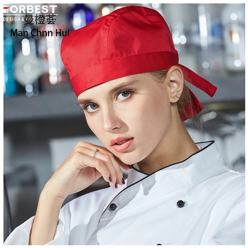 High Quality Wholesale Pirate Hat Chef Waiter Hats Hotel Restaurant Canteen Bakery Chef Cooking Caps Cookers Work Wear