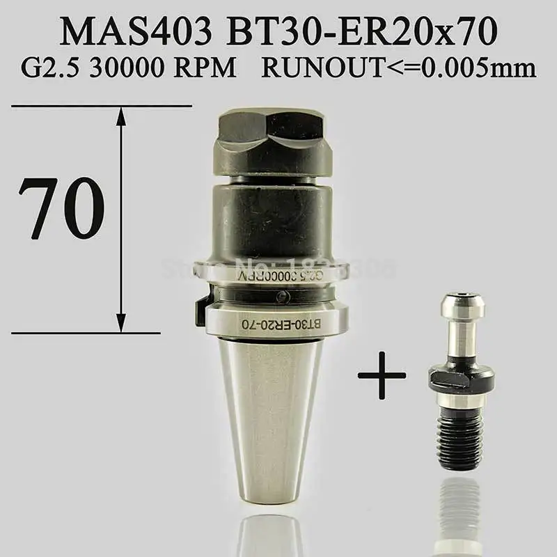 BT30 ER20 CNC machine BT 30 ER 20 Tool holder Drill chuck cutting tools  1pcs  G2.5 Hign speed precision collet holders