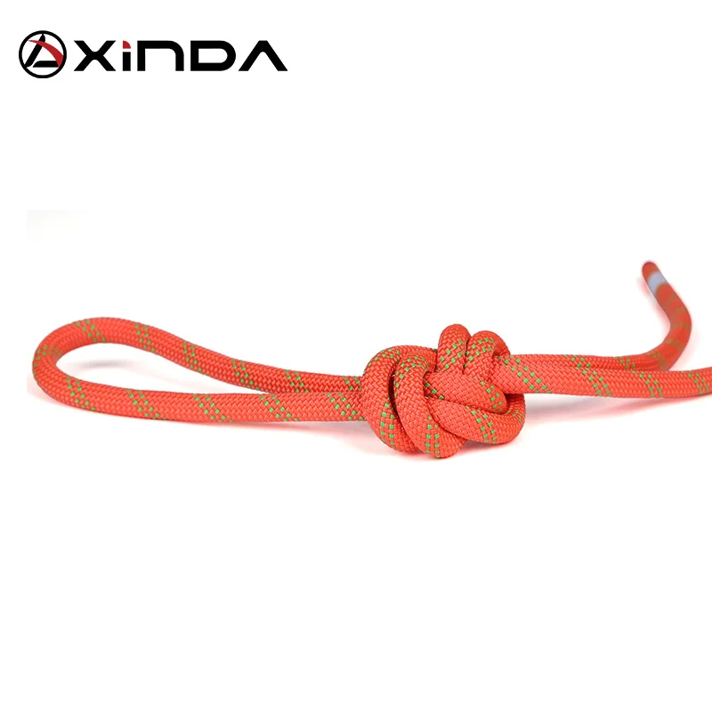 XINDA 14mm Rock Climbing Rope Static Rope 38kN High Strength Safety Rope For Working at Height Climb Camping Equipment