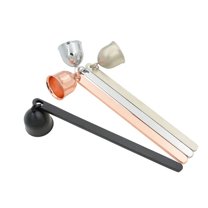 Stainless Steel Candle Flame Snuffer Wick Trimmer Tool Multi Colour Put Out Fire On Bell Easy To Use ZA6048