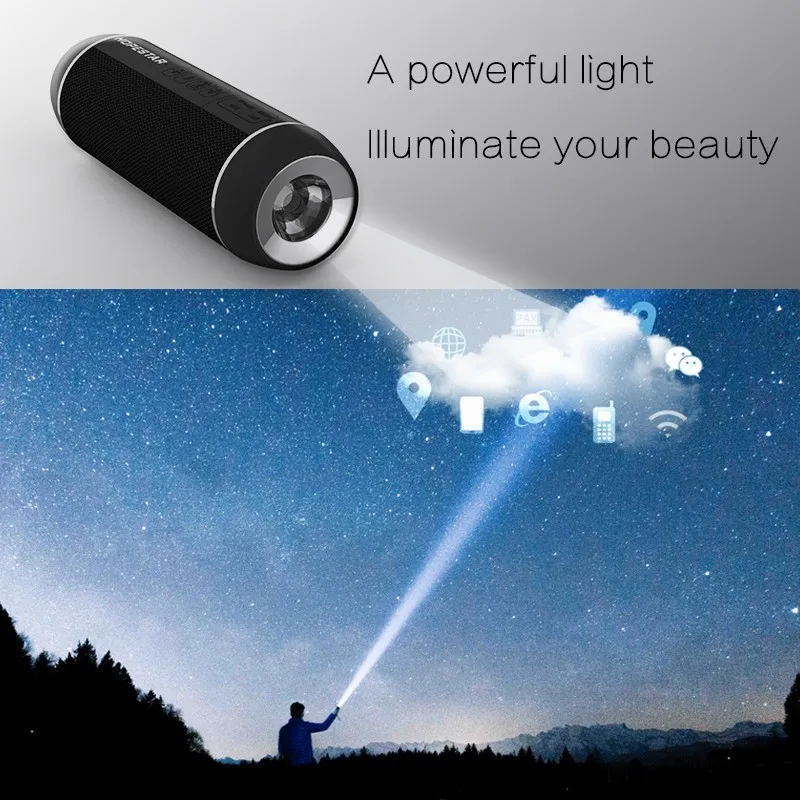 HOPESTAR P11 Altavoz Bluetooth undurchlässig al aire libre altavoces inalmbricos bicicleta porttil Subwoofer Bass Power Bank + LE