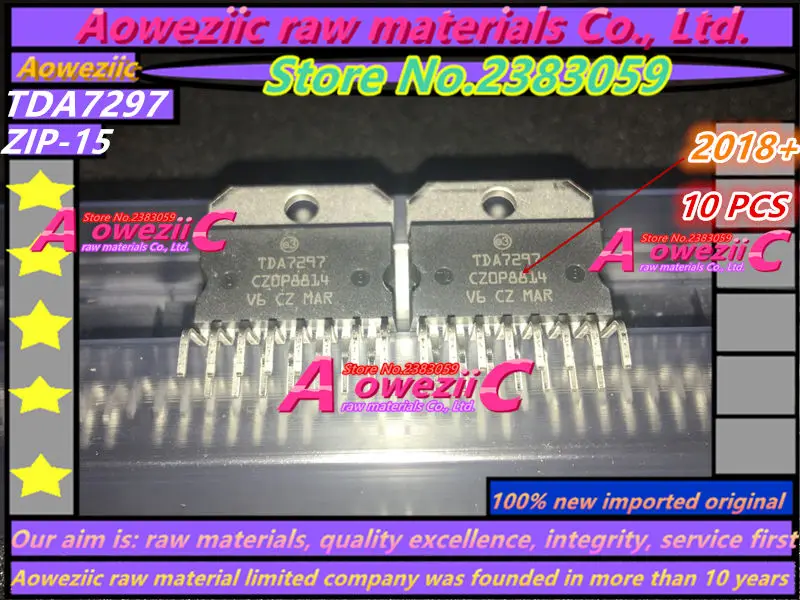 Aoweziic 2021+ 100% New Imported Original   TDA7297  TDA7297SA  ZIP-15  Power Amplifier Chip 6.5-18V 15W