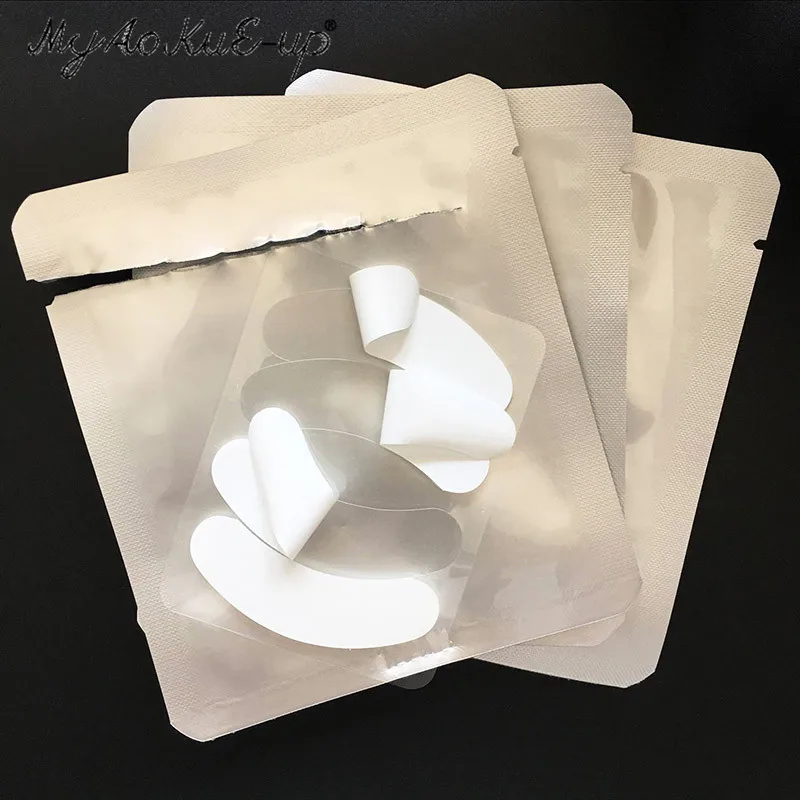 MyAoKuE-Up Wimpernverlängerung 25er-Pack Silberne Dünne Augenpads Silikon-Patches Unter-Augen-Pads Glatte Isolations-Augenpads Wimpernverlängerungs-Werkzeug – Detail 6