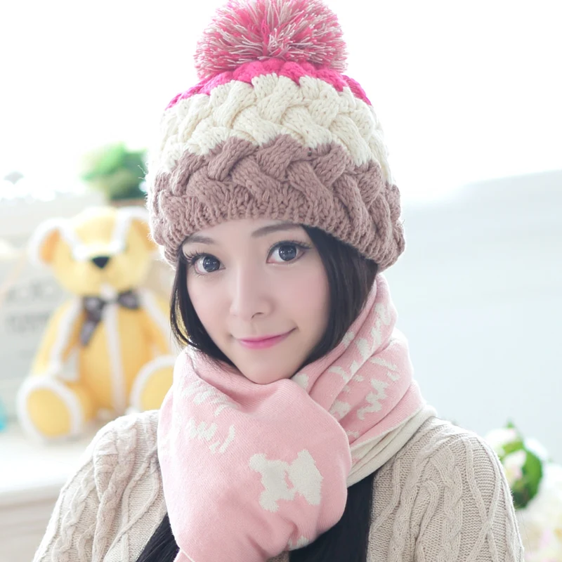 BomHCS Women's Winter Thick Warm Handmade Chunky Hat Beanie Caps