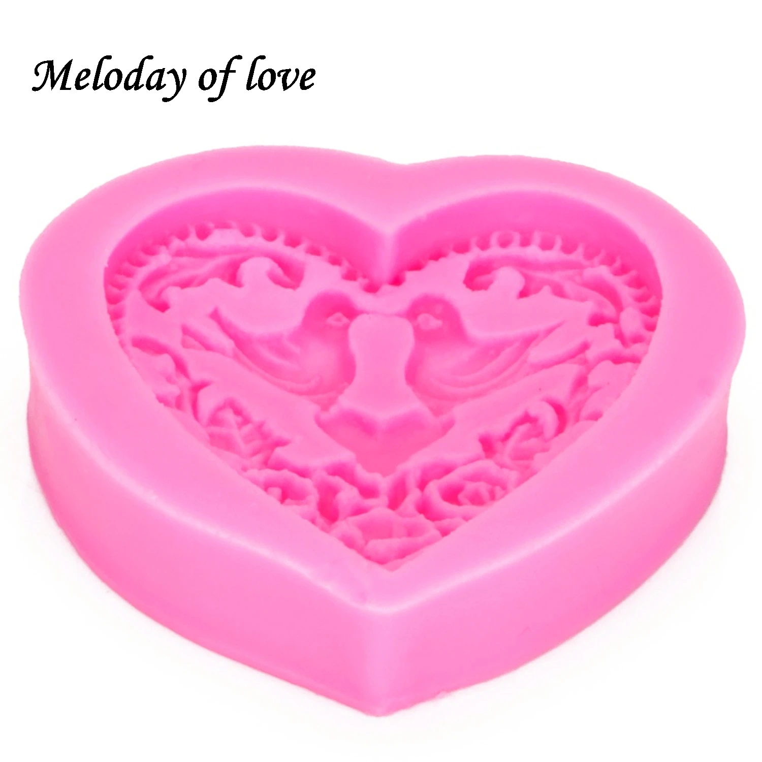 Love Hreat shape Peace Dove flowers soap mold chocolate DIY fondant cake decorating tools silicone mold resin clay T0052