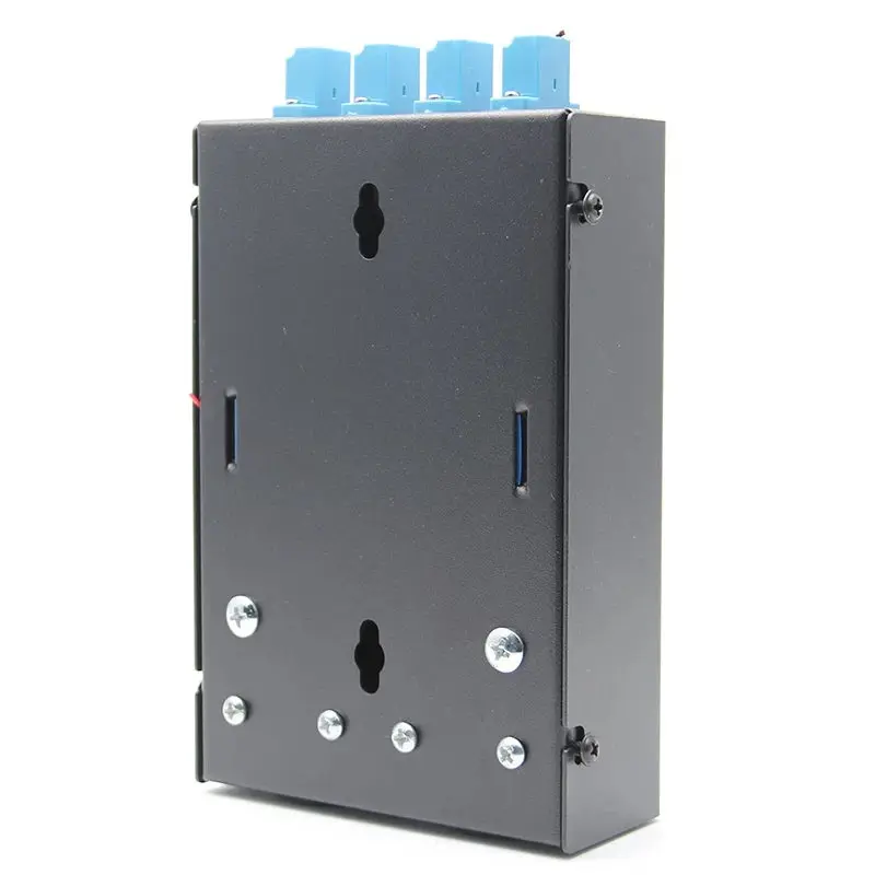 Caixa de terminação de fibra ótica de 8 núcleos, lc pigtail e adaptador spcc 4 portas, mini painel de remendo, ftth elink, 1.2mm de espessura, 2 peças