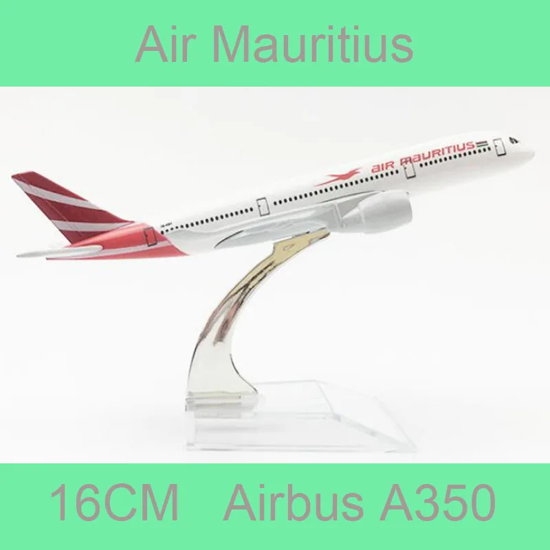 16CM 1:400 Scale A-350 A350 Airlines Model Alloy Air Mauritius Airlines Aircraft Plane Collection Kids Children Collections