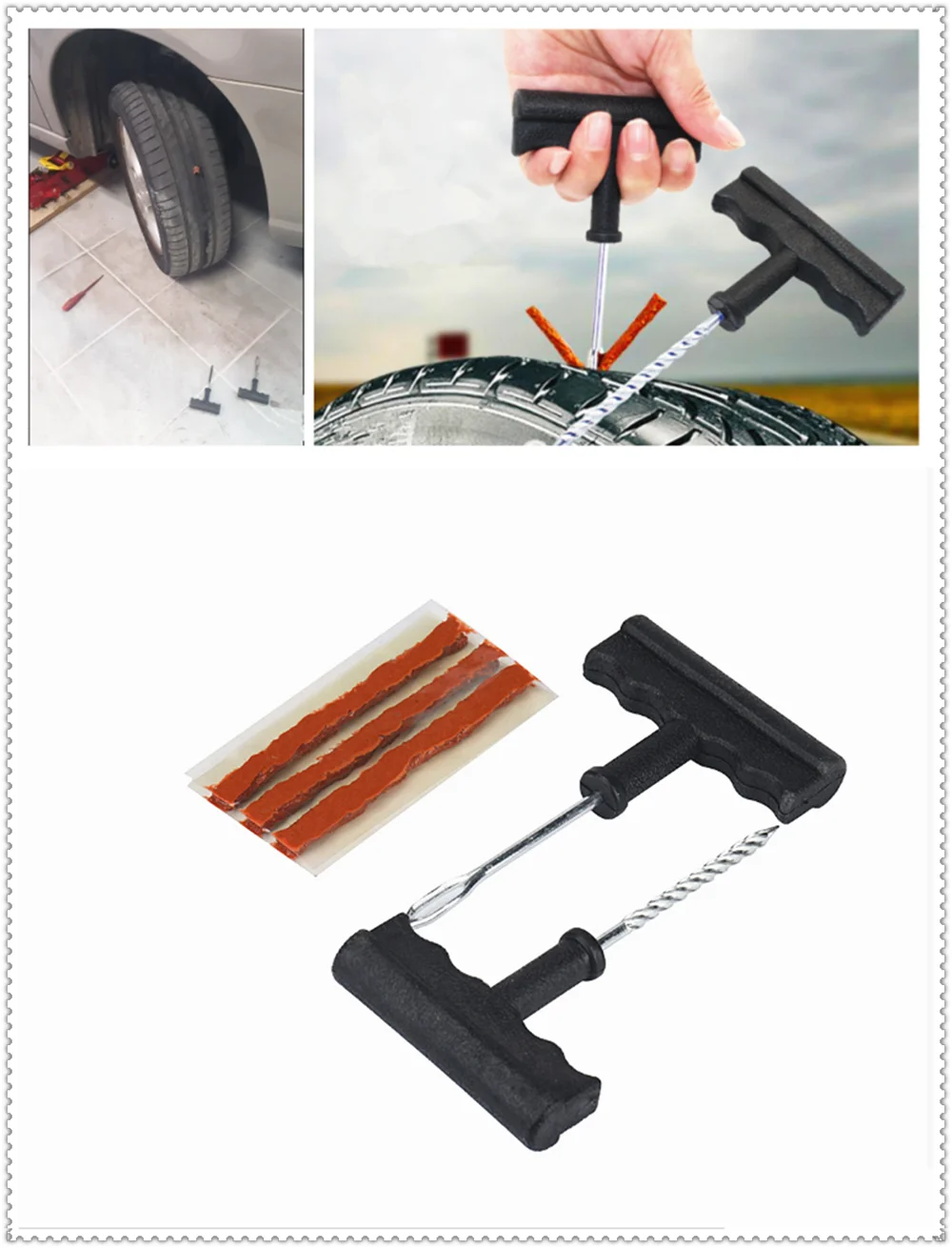 Car and motorcycle tubeless tire repair tool puncture tube for Renault Eolab Twizy Twin-Z Twin-Run Symbol