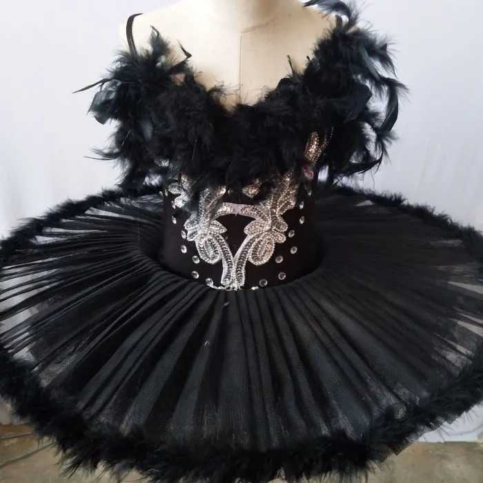 

professional ballet tutu Girls white black swan adult ballet costume kids women feather adult ballet tutu kids