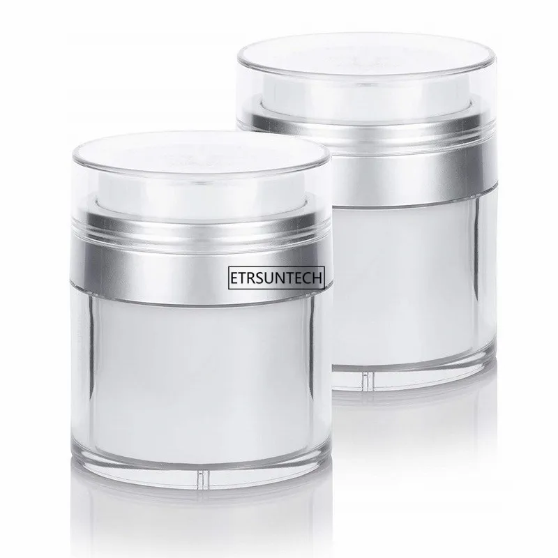 

15g 30g 50g Double Layer Airless Facial Cream Jar Pot Empty Cosmetic White cMask/Eye Sub bottling Refillable Container