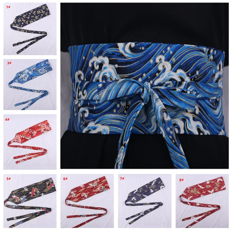 1pcs Japanese Kimono Belt Women Vintage Yukata Waistband Corset Wide Hekoobi Obi YLM9898