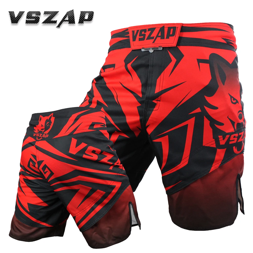 MMA black boxing Wolf motion picture training kickboxing shorts muay thai shorts cheap mma shorts boxeo