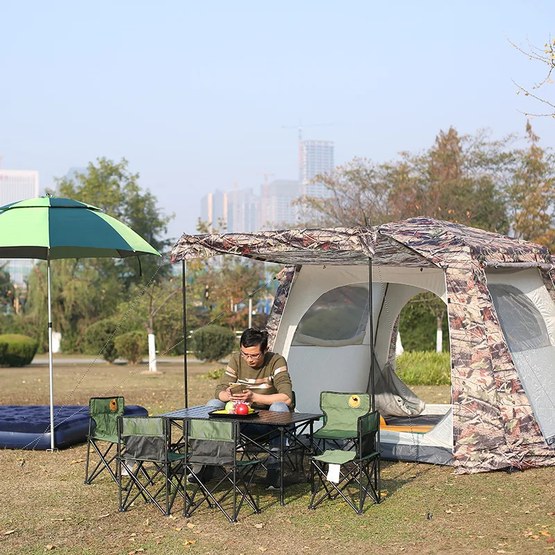 Automatic Ultralarge Double Layer 240*240*180 CM 5-8 Person Use With Mosquito Net Camping Tent Beach Tent Large Gazebo