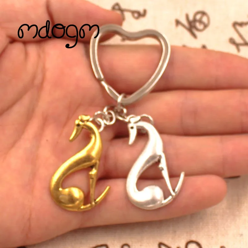 New Cute Greyhound Dog Animal Purse Handbag Charm Handmad Pendant Keychain For Bag Car Women Men Key Ring Love Jewelry K140