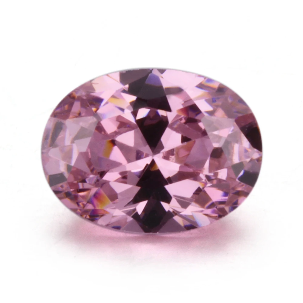 Oval Shape Diamond Loose Cubic Zirconia Pink Gemstone CZ Jewelry