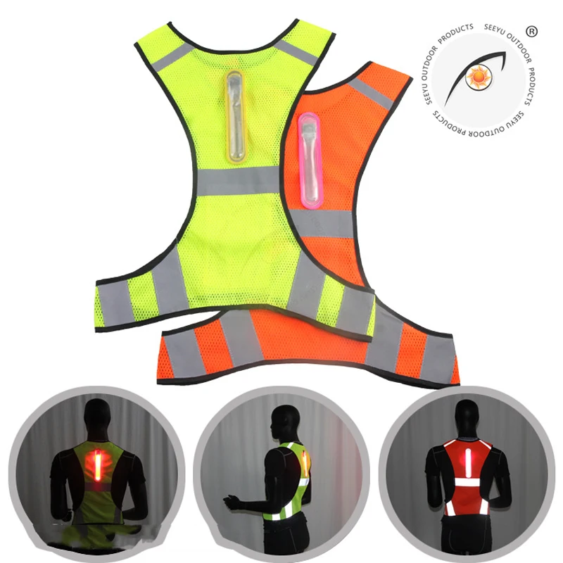 

LED light Reflective Vest Motorcycle Jacket Safety High Visibility Chaleco Reflectante Moto Riding Chaleco Motorsiklet Yelek