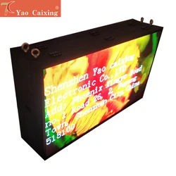 Yao Caixing double side front maintenance P6 outdoor IP67 smd waterproof Iron cabinet led matrix display screen