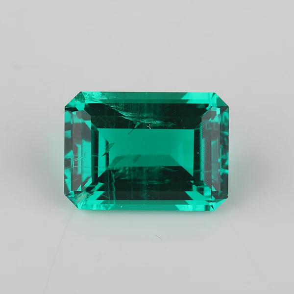 Wholesale Loose Stone Hydrothermal Octagon Emerald Cut Synthetic Colombia Emerald