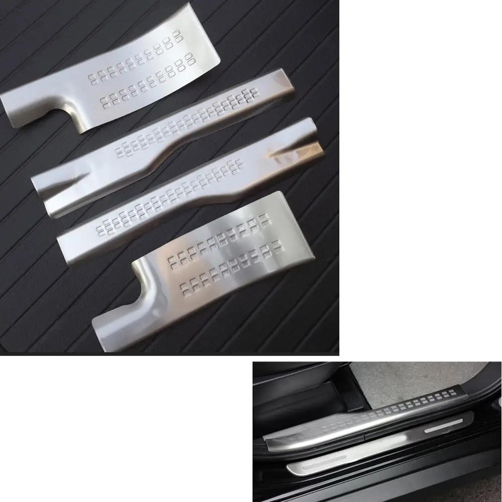 Car Inner Door Scuff Plate Cover Entry Sill Panel Step Trims Styling Sticker Fit For Mitsubishi Outlander 2013-2016