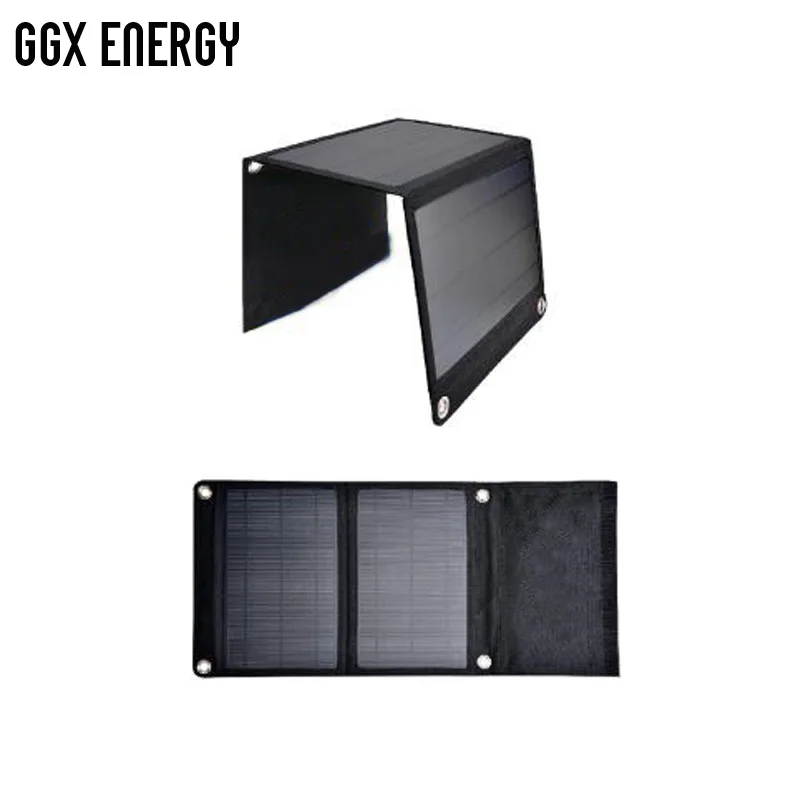 GGX ENERGY 14Watt Dual USB 5V 2A Portable Folding Solar Panel Charger Camping Power Battery for Smartphones