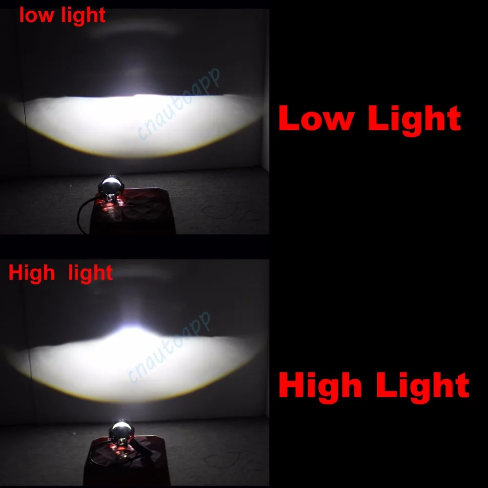 Car LED Headlights Auto Lens headlight 90W Hi/Lo Beam 3.0 Inches Lamp H4 Q5 LED Light With Projector - One Set