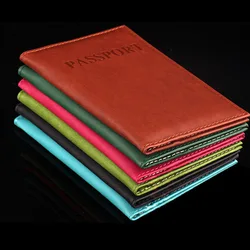 New Artificial Leather Women Passport Holder Couple Models Women's Travel Passport Cover Unisex Card Case Man Card Holder