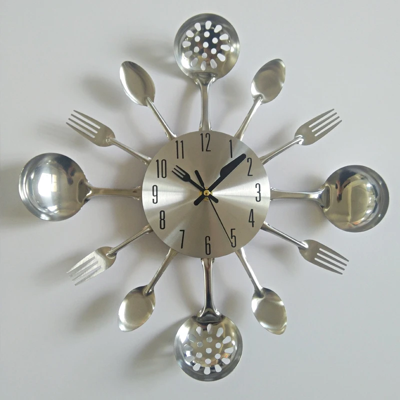 

new special offer Modern wall clock knife kitchen clocks watch decorationQuartz Needle Europe metal