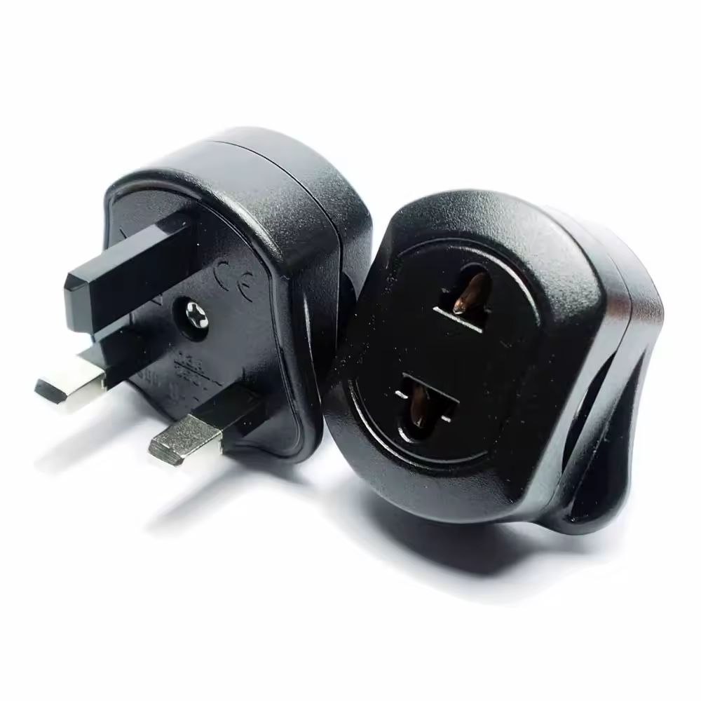 EU 2 Pin To 3 Pin UK Electric Power Shaver Toothbrush Plug Adaptor Converter Durable for Travel Socket Adapter