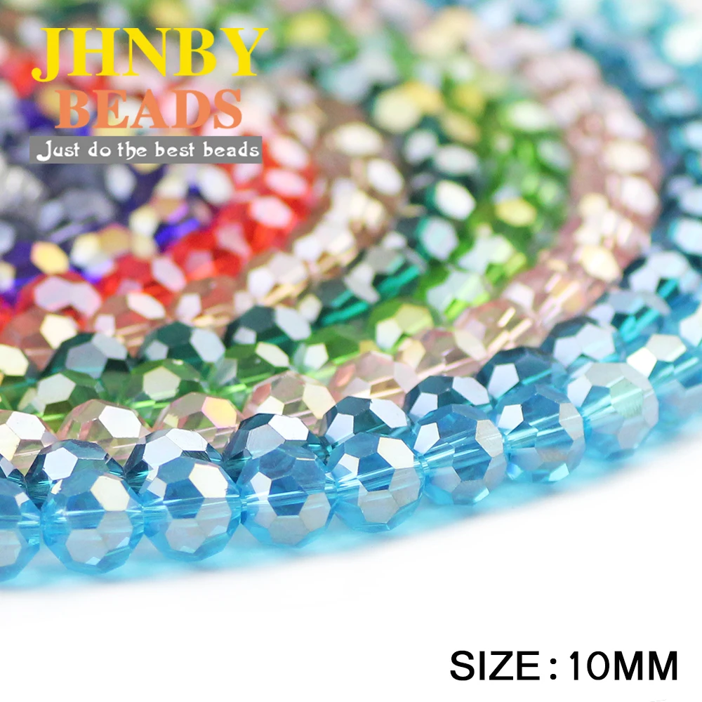 JHNBY Faceted Football Austrian crystal Loose beads ball 10mm 20pcs Roundness rhinestone jewelry making bracelets necklace DIY