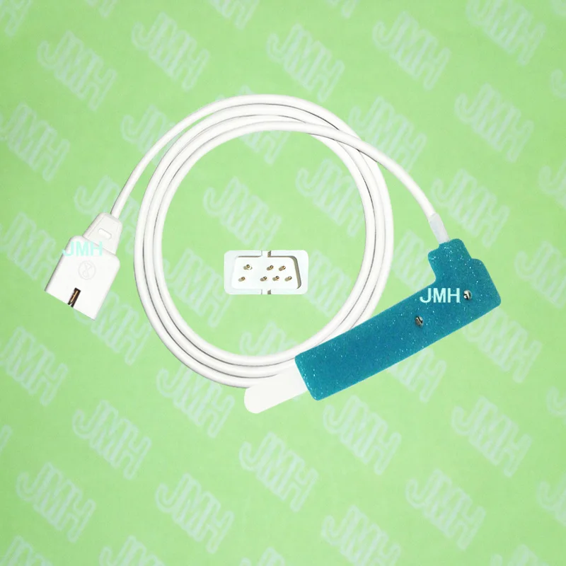 Compatible DB9 7pin Nellcor/CSI/BCI/HP/GE Pulse Oximeter monitor the Neonate/Adult disposable SPO2 sensor(Blue Foam),5 pcs.