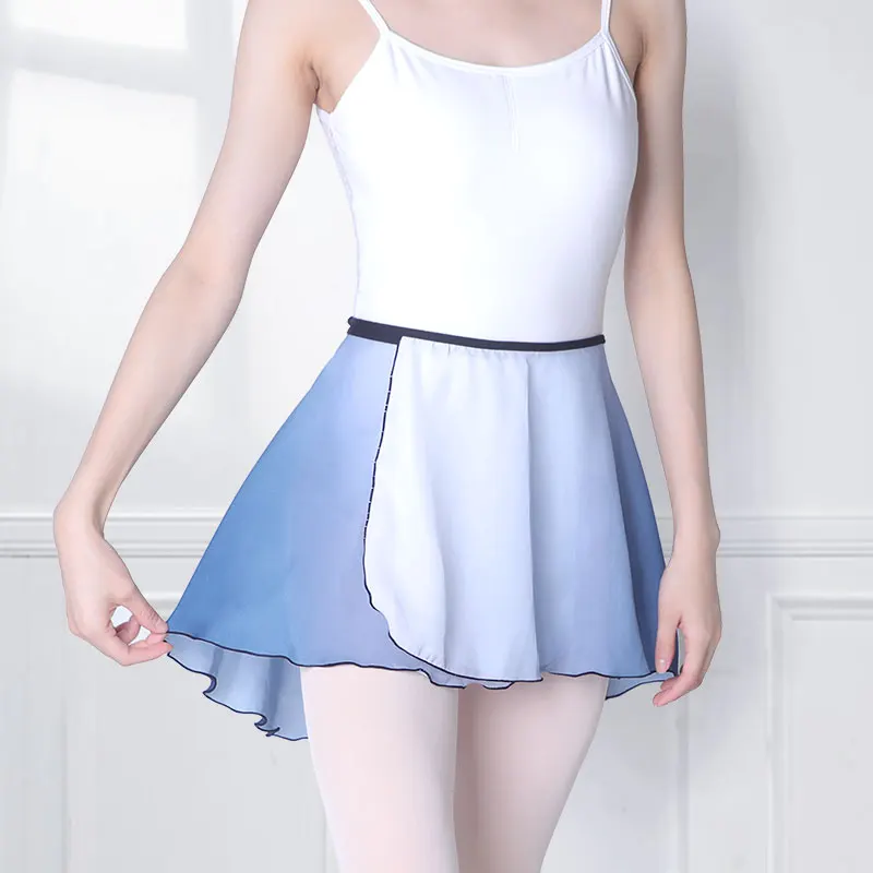 Ballet Dance Skirt Adult Children Chiffon Gradient Irregular Practice Leotard Dance Skirts Women Gymnastics Skate Ballet Skirts