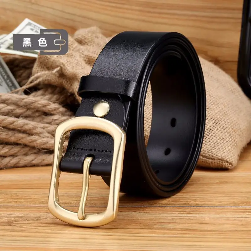 men belt full grain High Quality dark tan Genuine solid Leather Luxury Strap