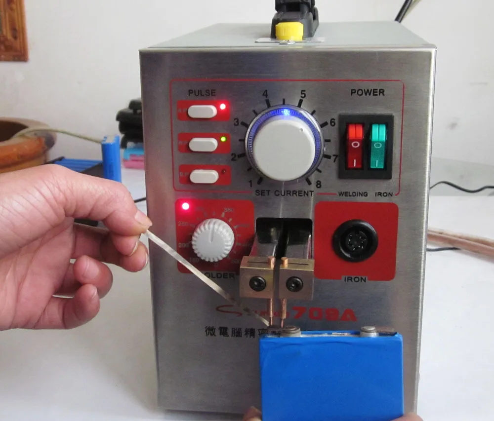 1.5KW High Power Spot Welder & Soldering Station with Universal welding pen +4mm 1KG Nickel sheet