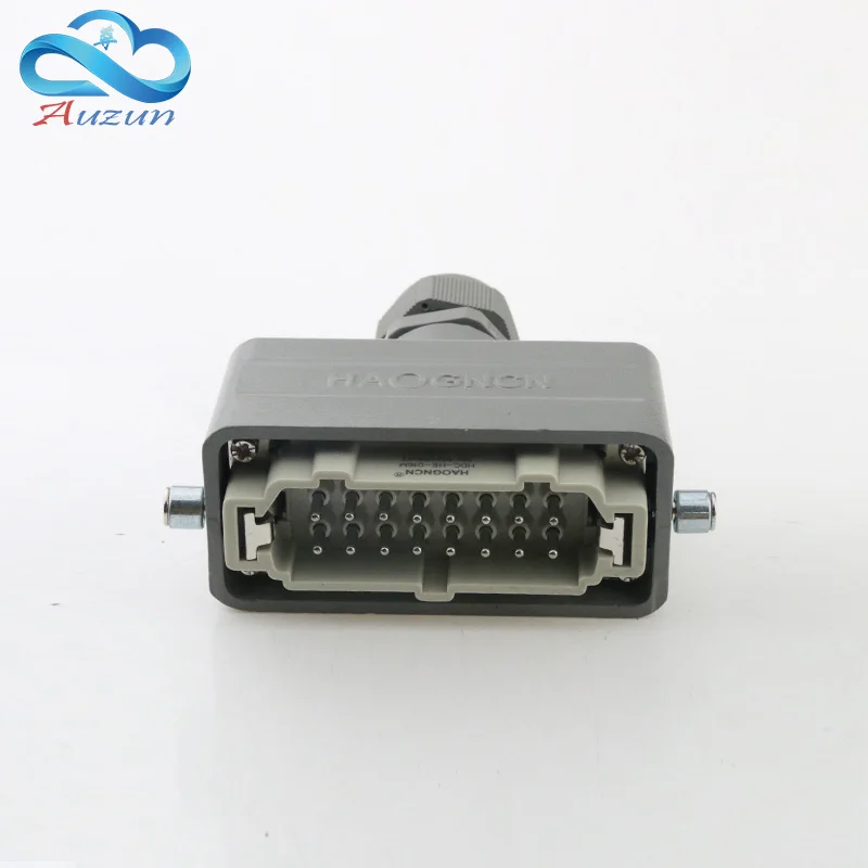 HDC-HE-16B-4 Rectangular Heavy Duty Connector 16 Pin core High Base with cover Aviation Industry Waterproof Plug Socket 500V 16A