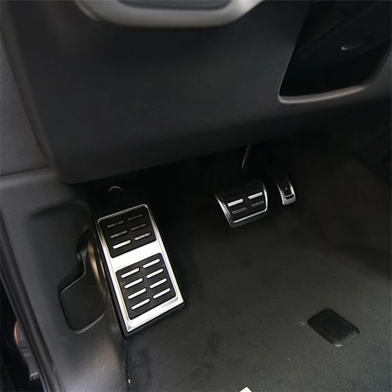 Car styling stainless steel Fuel Brake Footrest Pedal Cover For Audi Q7 Q8 Touareg For Porsche Cayenne auto accessories