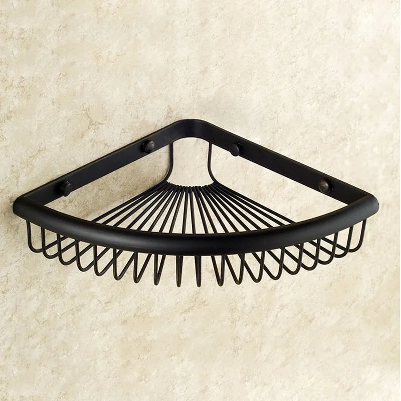 Oil Rubbed Bronze Shower Corner Shelf Basket Holder Bathroom Shelves Storage Shelf Rack Bathroom Basket Holder KD534