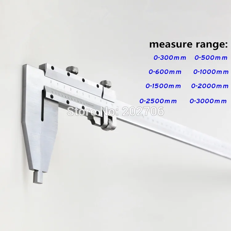 0-1500mm 1000mm Heavy Duty Vernier Caliper  vernier caliper slider caliper large slider caliper measuring gauge tool