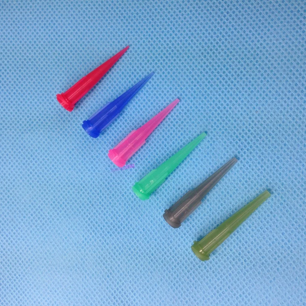 100PCS/LOT Plastic Conical Fluid Epoxy Resin Smoothflow Tapered Needle Dispense Tips