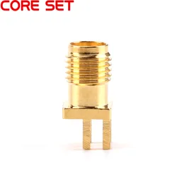 10Pcs SMA Female Jack Connector For 1.6mm Solder Edge PCB Straight Mount Gold plated RF Connectors Receptacle Solder