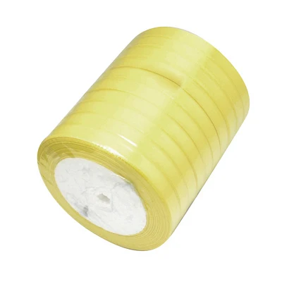 

Satin Ribbon, Lt. Yellow, 25yards/roll, 10rolls/group, 250yards/group