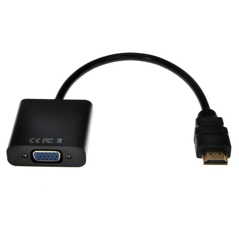 Kebidu HDMI-kompatybilny z adapterem VGA Micro Mini zgodny z HDMI męski Adapter do VGA żeński wbudowany konwerter 1080p na PS4