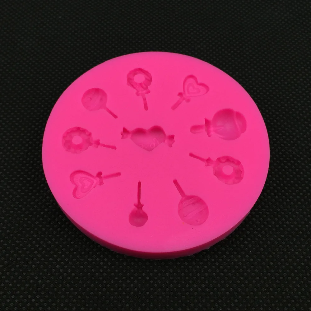 Free shipping Baby Lollipops shape silicone mold chocolate fudge cake decoration Soap tool F0397