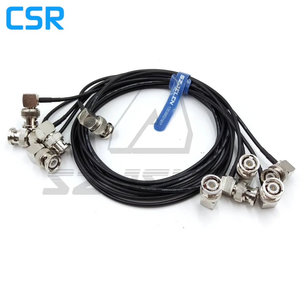 BNC plug to BNC plugs elbow, SDI pigtail. Camera RF coaxial cable, Very soft 50 ohm camera video signal SDI transmission line